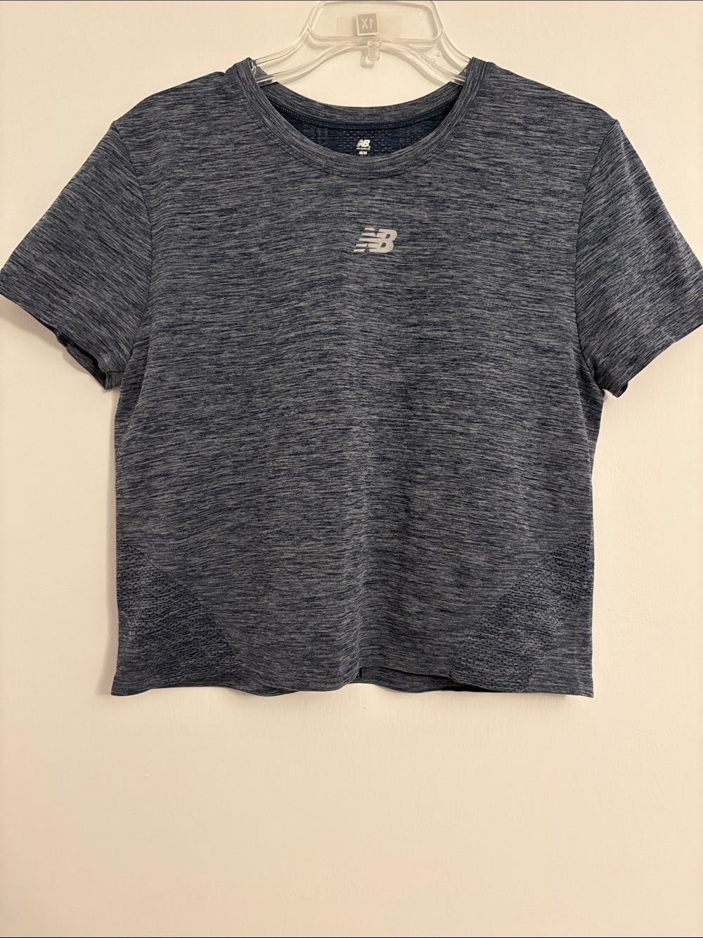 New Balance Blue Performance Crop Top Tee Size M